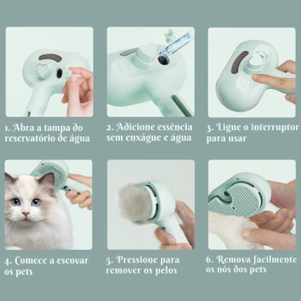 Escova a Vapor para Pets